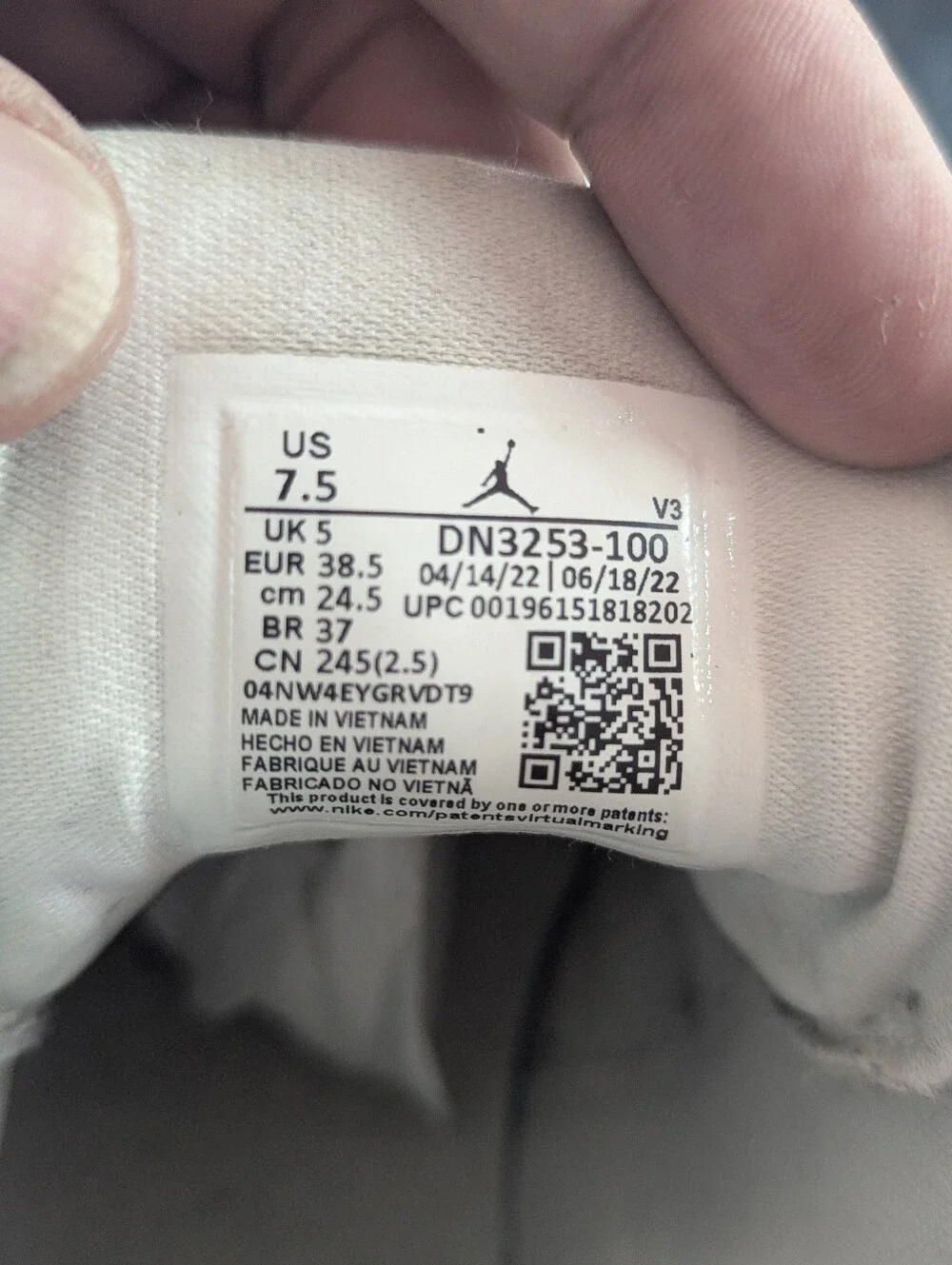 Jordan toebox wrinkling
